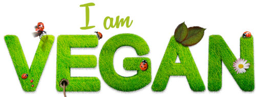 napis: "I am vegan"